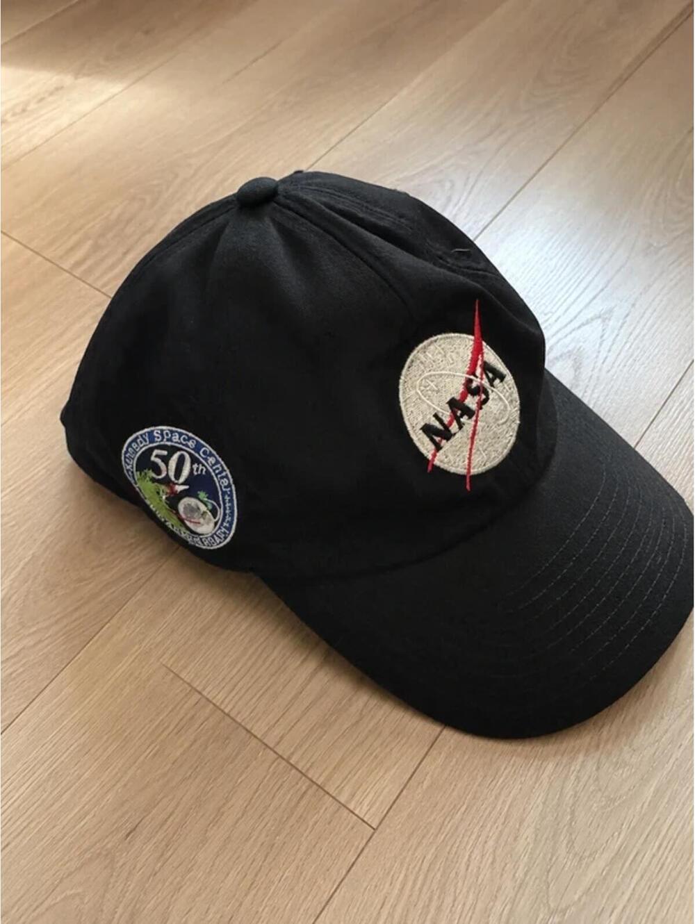 Field Grade NASA Kennedy Space Center 50th Anniversary Black Strapback Hat